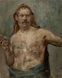 Selbstporträt mit einem Glas, 1907